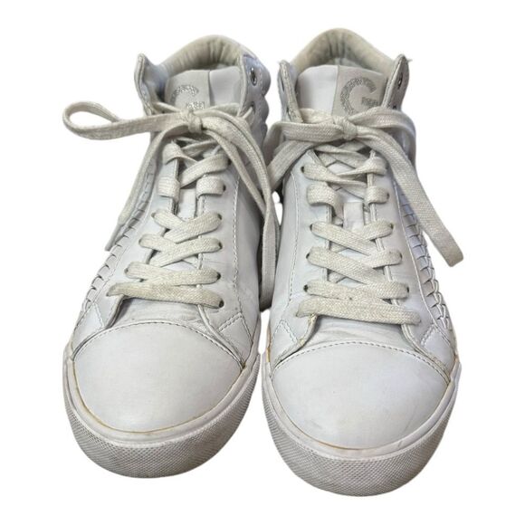 G by Guess Women's White Mid Lace-up Sneakers 8.5 - Picture 4 of 6